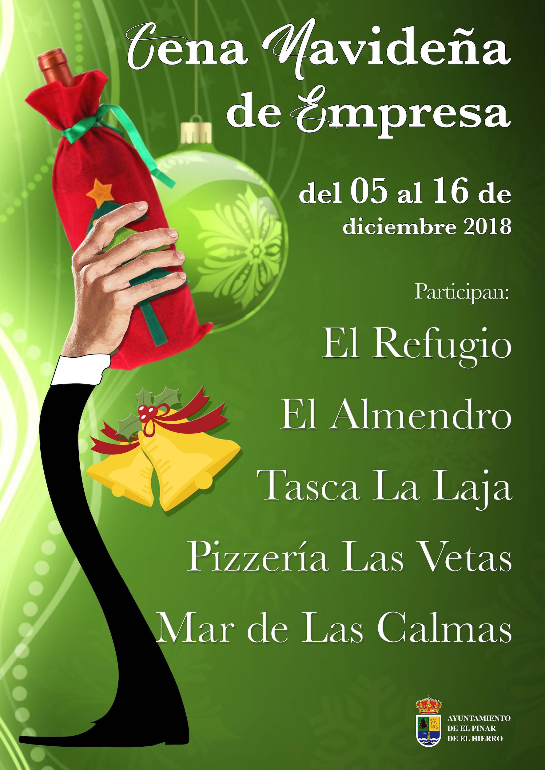 El Pinar oferta por sexto año comidas de empresa por Navidad para fomentar el sector hostelero